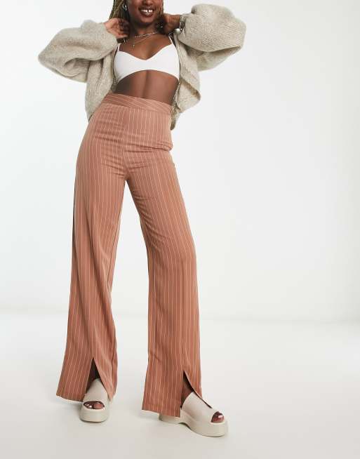 Crinkle Split Wide Leg Cover Up Pants