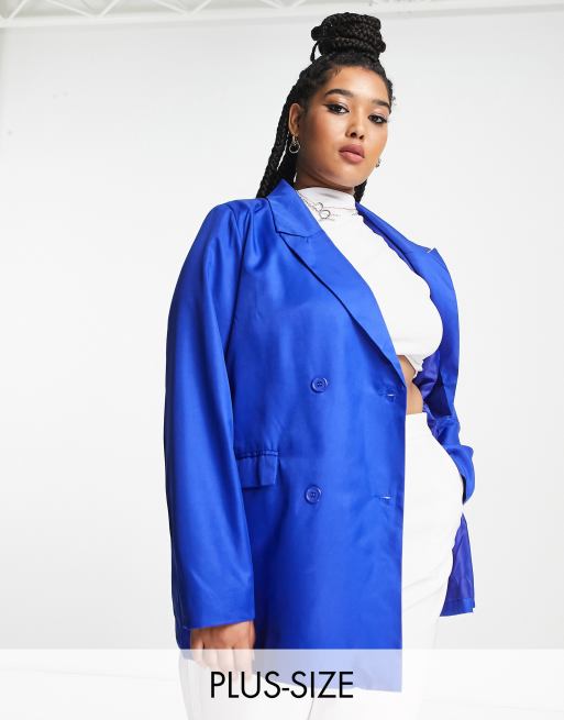 Plus size double breasted jacket sale