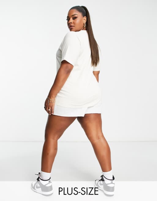 Heartbreak Plus - T-shirt oversize beige con scritta del segno zodiacale 