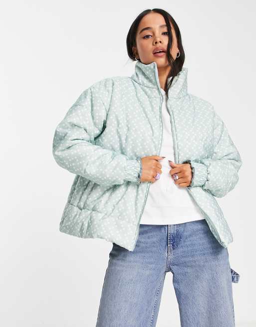 Polka dot clearance puffer jacket