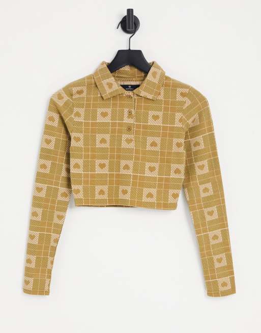 Heartbreak - Polo corta con stampa con cuori in coordinato