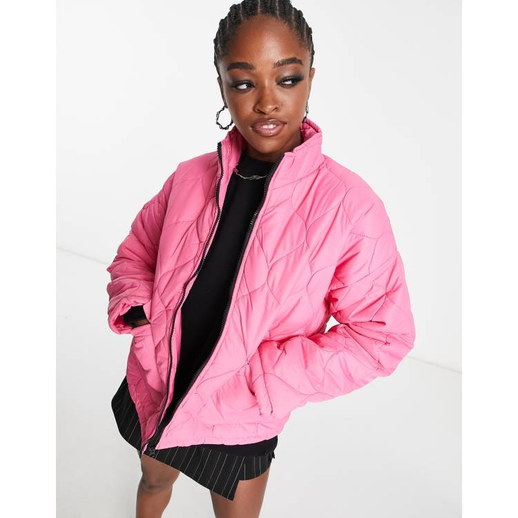 Heartbreak quilted coat in pink