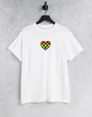 Heartbreak rainbow racer graphic t-shirt