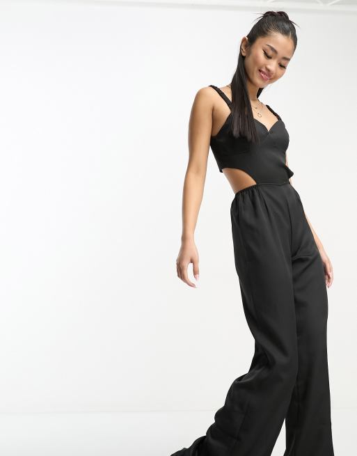 Cut out sales waist jumpsuit