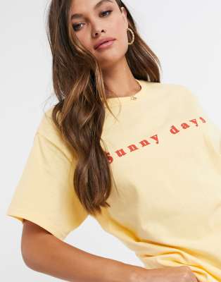 yellow slogan top