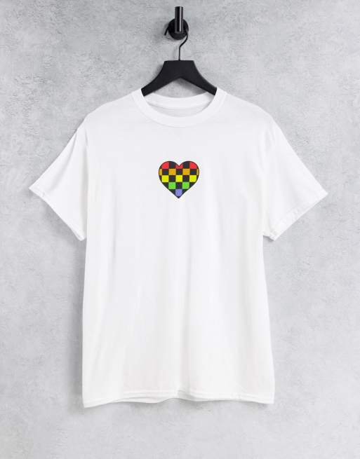 Heartbreak - T-shirt à imprimé arc-en-ciel style course