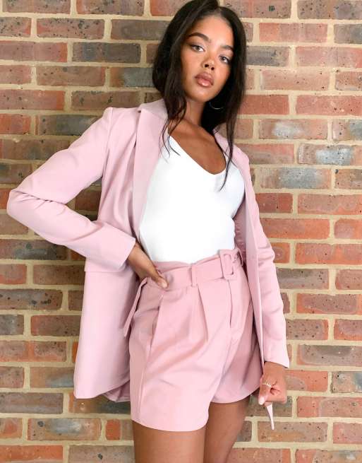 ASOS DESIGN suit shorts in pink