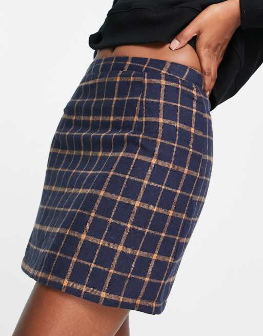 Stradivarius tailored micro skort in navy