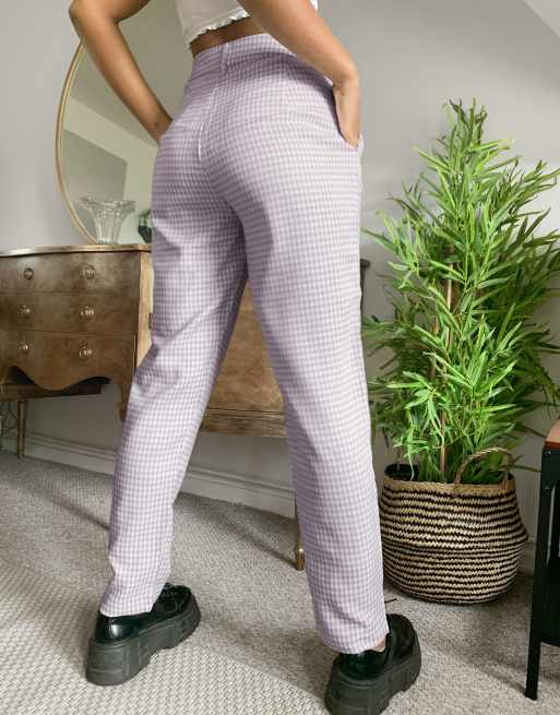 Purple store gingham pants