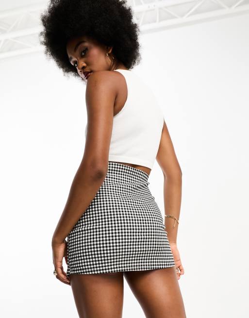 Jupe short a discount carreaux