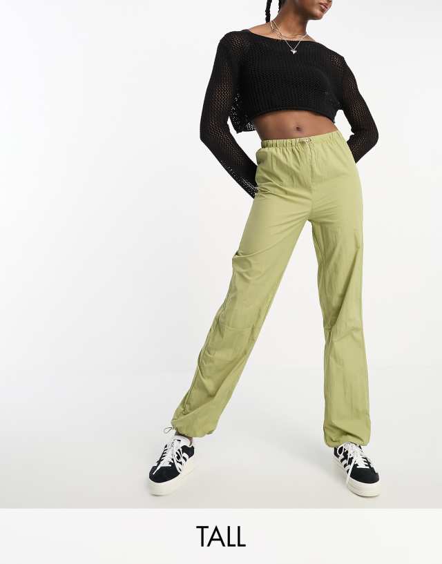 Heartbreak Tall parachute wide leg pants in khaki