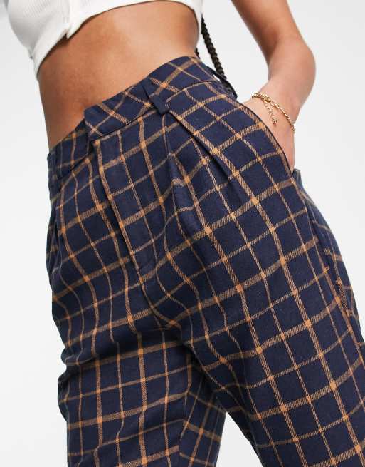 Tall hot sale plaid trousers