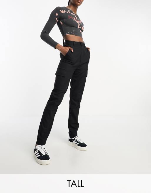 Black cargo 2024 trousers asos