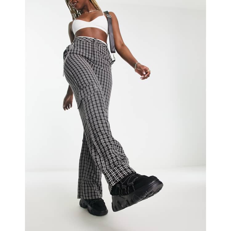 Heartbreak wide leg cargo trousers with detachable chain in