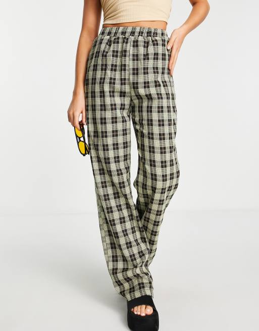 Half on sale checkered pants