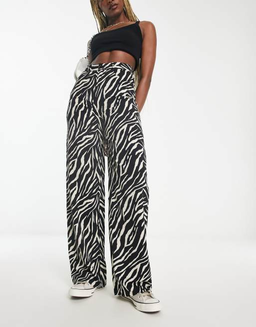 Zebra wide shop leg trousers