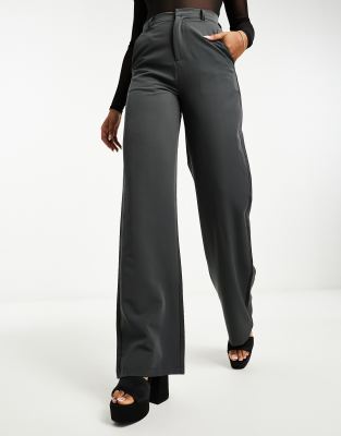 Heartbreak wide leg tailored trousers co-ord in grey