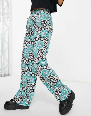 Heartbreak Heartbreak wide leg trousers in retro floral-Multi