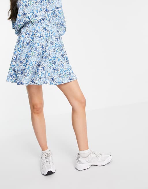 Heartbreak wrap tie waist mini skirt co-ord in ditsy floral ASOS