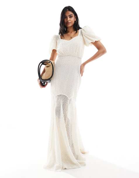 Heathe Delce lace maxi dress in white - view 1