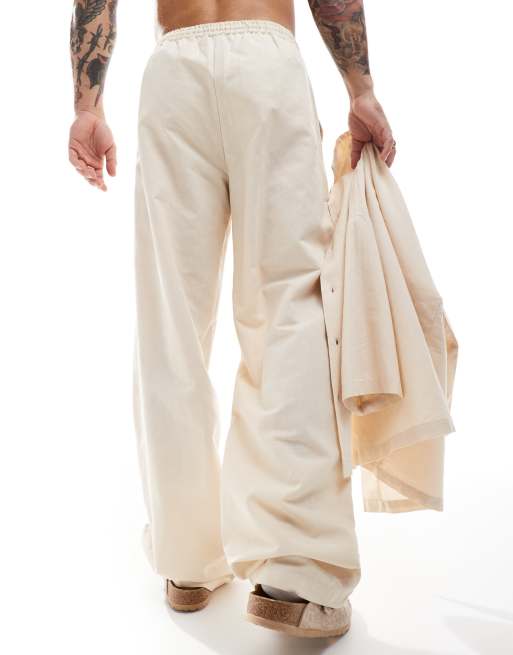 Heathe Olaitan linen oversized tailored trousers in butter co-ord, 3 of 5
