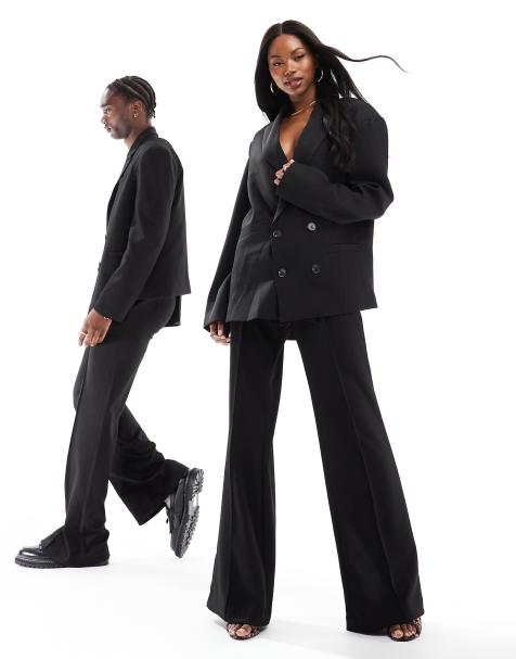 Heathe Unisex Adesla tailored trouser co-ord in black - view 1