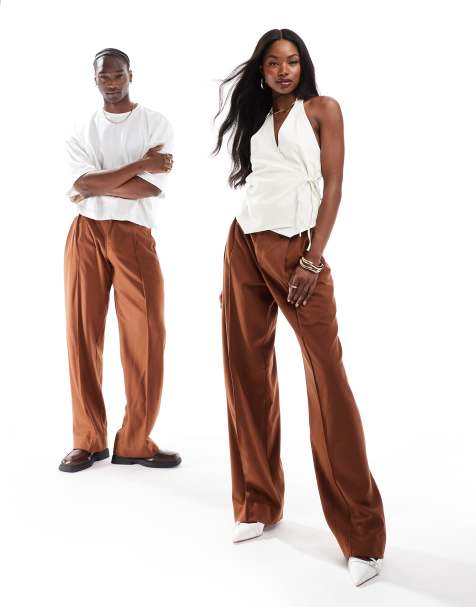 Heathe unisex Nox trousers in brown - view 1