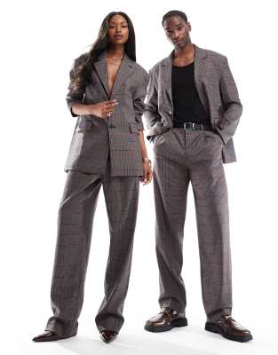 Heathe Unisex tailored pants in grey part of a set