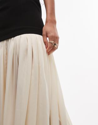 Heiress Beverly Hills Bandeau Drop Waist Chiffon Maxi Dress In Black