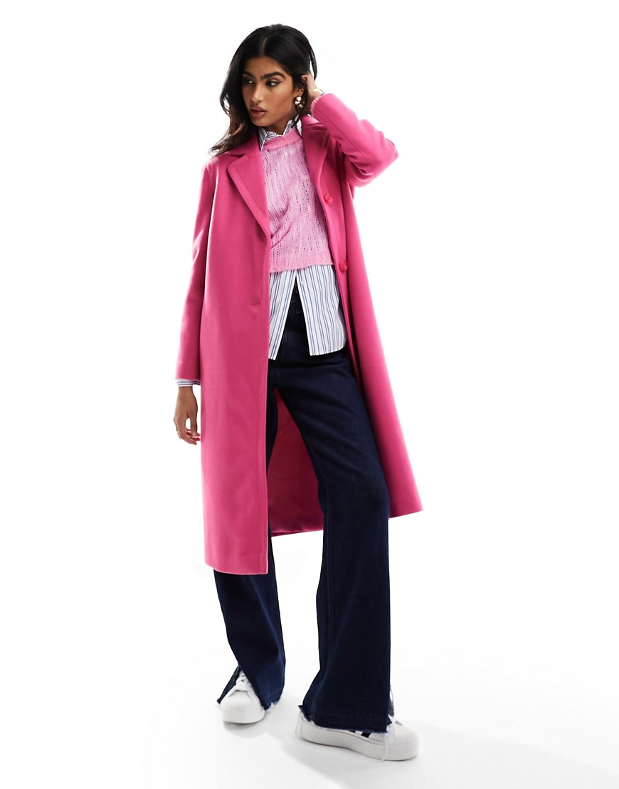 helene berman 2 button college coat in pink