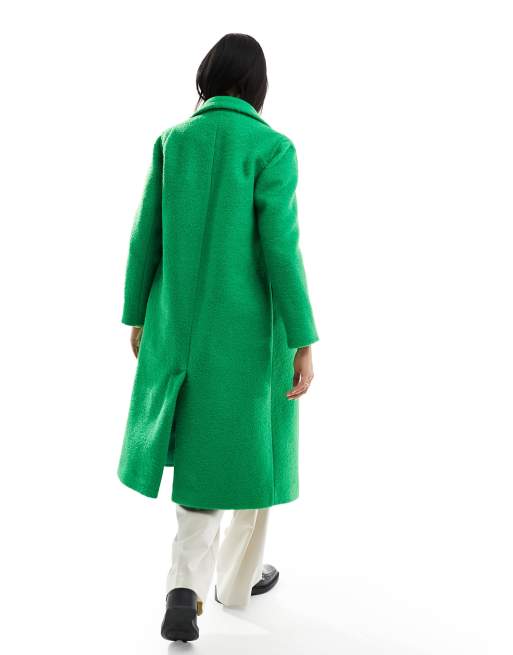 Cappotto verde con maniche in clearance pelle