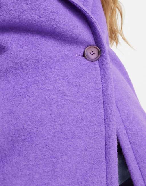 Pieces Alice wool blend coat in lilac