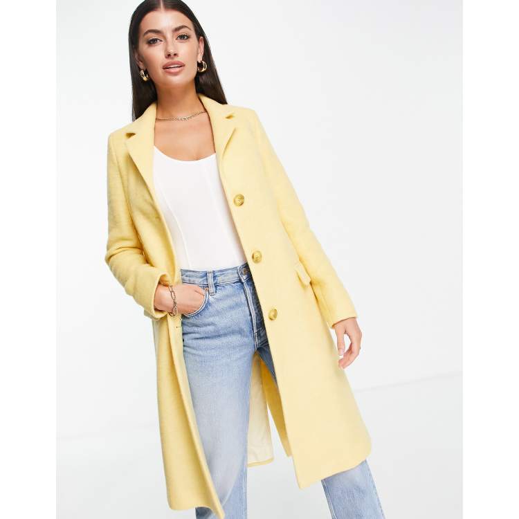 Asos mustard coat best sale