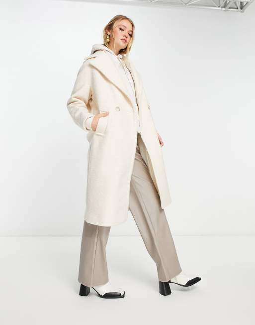 White boucle coat sale