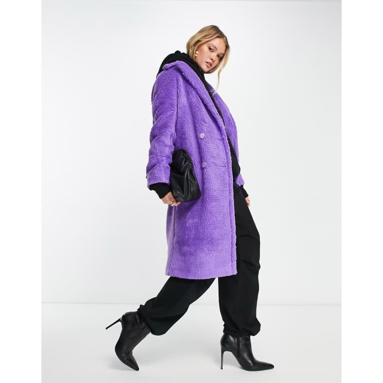 Teddy coat clearance purple