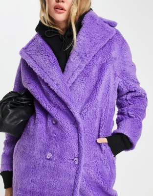 Mauve deals teddy coat