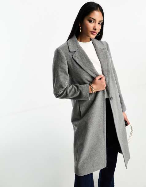 Helene Berman kitty one button coat in grey - view 1