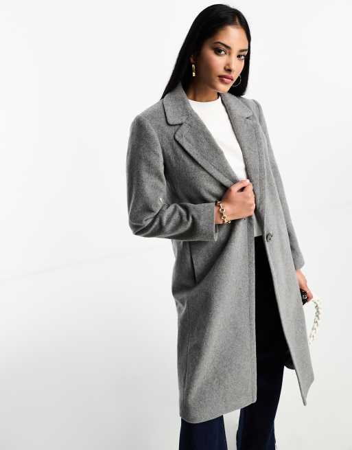 One button shop wool coat