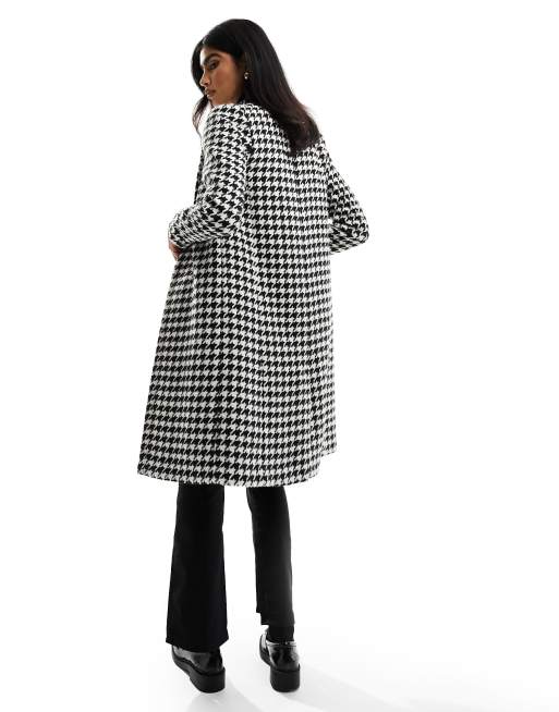 Cole haan clearance fuzzy houndstooth coat