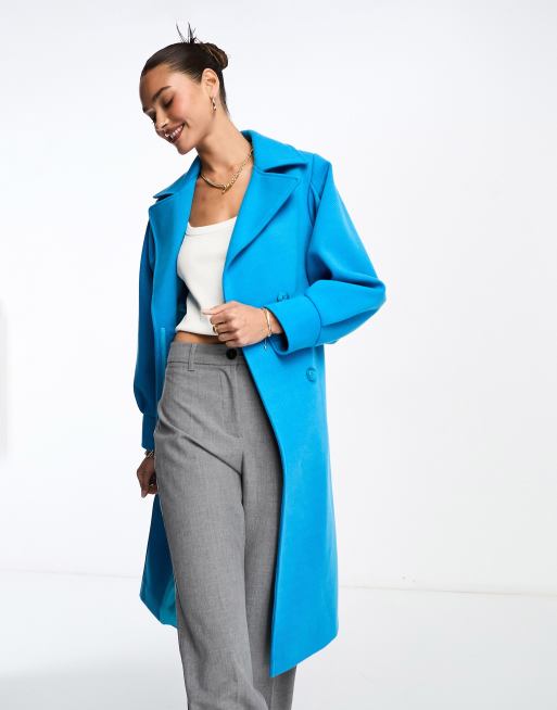 Light blue wrap coat sale