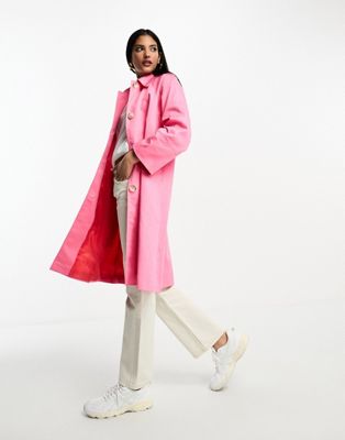 Helene Berman raglan trench coat in soft pink - ASOS Price Checker