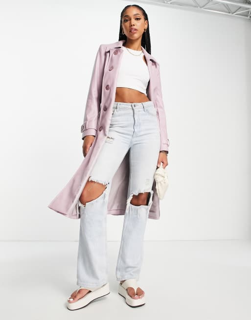 Helene Berman - Trench-coat en similicuir - Lilas