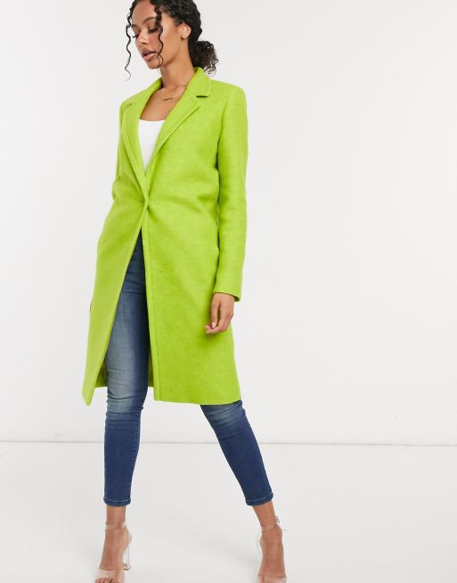 Lime green shop duster coat