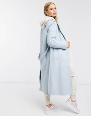 baby blue wrap coat