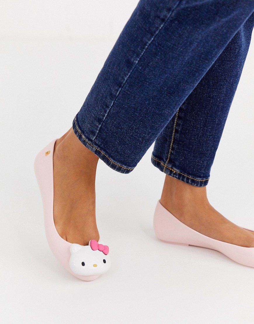 Hello Kitty – Rosa ballerinaskor med logga