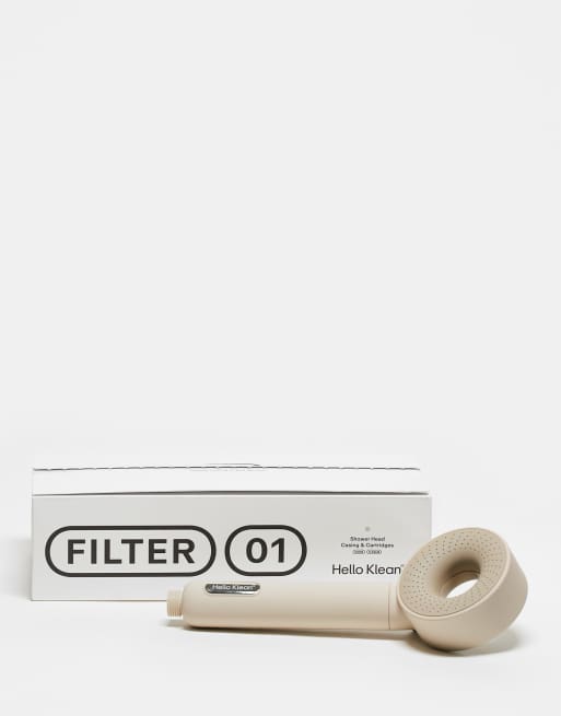 Hello Klean – Duschmunstycke med filter (krämfärgad)