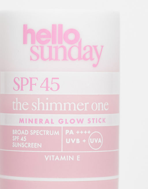 Hello Sunday - SPF45 The Shimmer One Mineral Glow Stick 20g, 2 van 4
