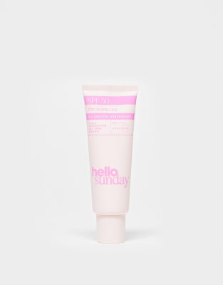 Hello Sunday - SPF50 The Matte One Oil Control Moisturiser - Feuchtigkeitscreme mit LSF, 50 ml-Keine Farbe