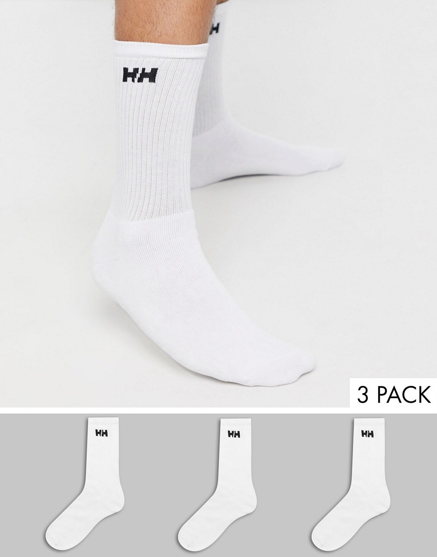 Helly Hansen 3-Pack cotton crew socks in white