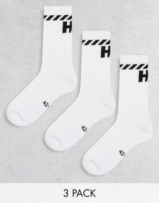 Helly Hansen 3 pack sports socks in white